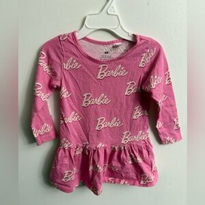 H&M X Barbie Logo Pink Long Sleeve dress 18-24 months